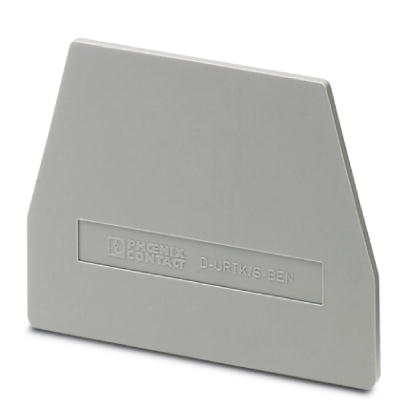 Phoenix Contact End cover; Length: 61mm; Width: 2.2mm; Color: Gray
